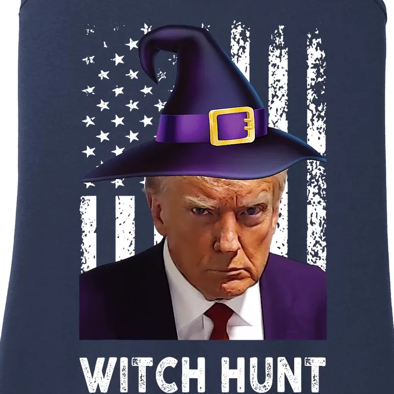 President Legend Trump 2024 Mugshot Halloween Witch Hunt Ladies Essential Tank