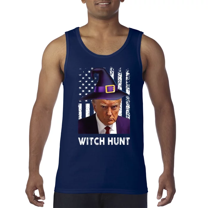 President Legend Trump 2024 Mugshot Halloween Witch Hunt Tank Top