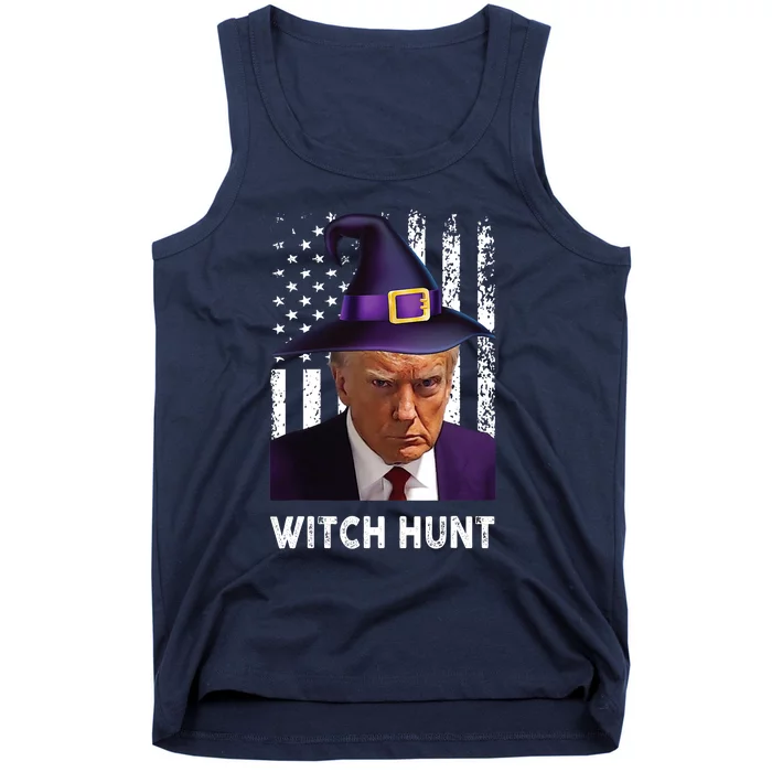 President Legend Trump 2024 Mugshot Halloween Witch Hunt Tank Top