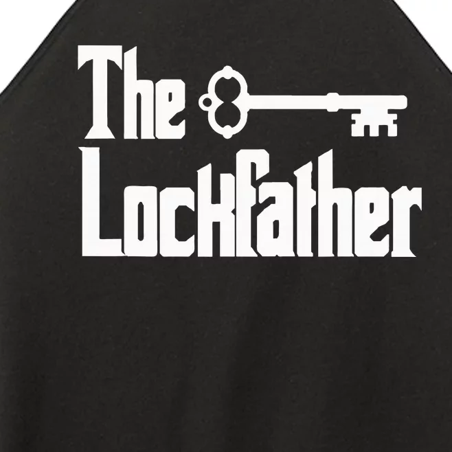 Professional Locksmith The Lockfather Women’s Perfect Tri Rocker Tank