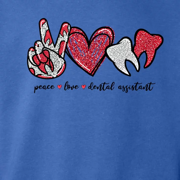 Peace Love Tooth Dental Assistant Funny Gift Gift Toddler Hoodie