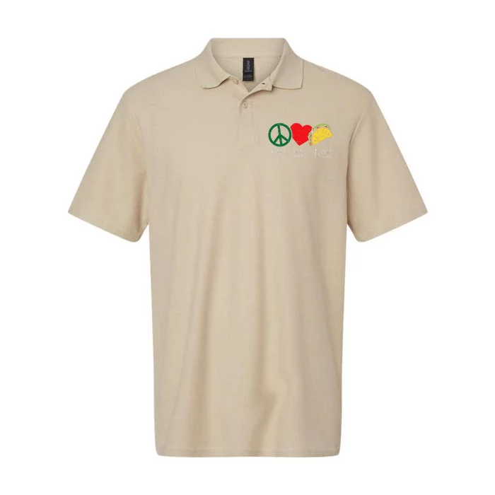 Peace Love Tacos Cinco De Mayo Fiesta Mexican Hippie Women Softstyle Adult Sport Polo