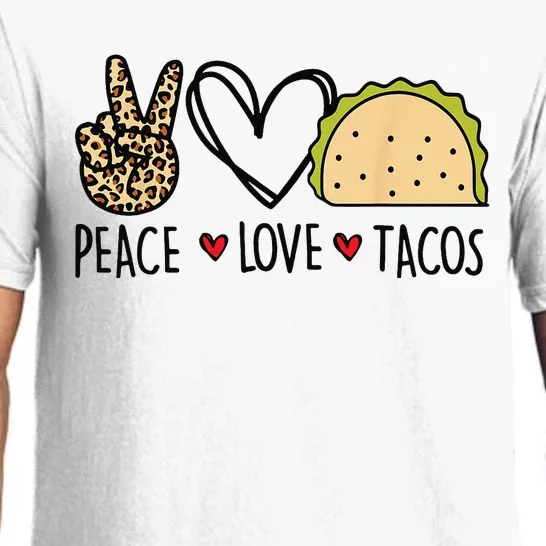 Peace Love Tacos Cinco De Mayo Gifts for Mexican Pajama Set