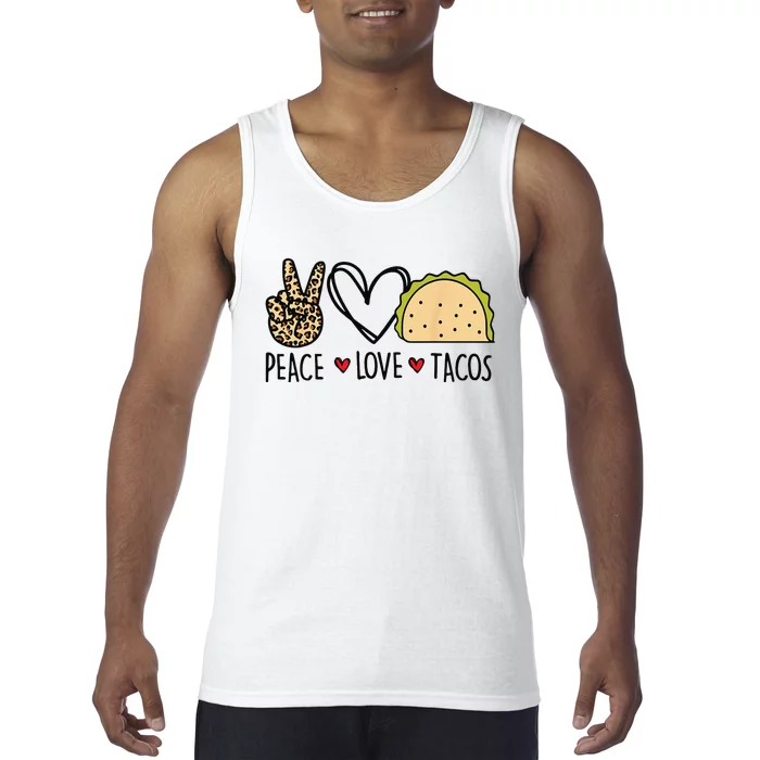 Peace Love Tacos Cinco De Mayo Gifts for Mexican Tank Top