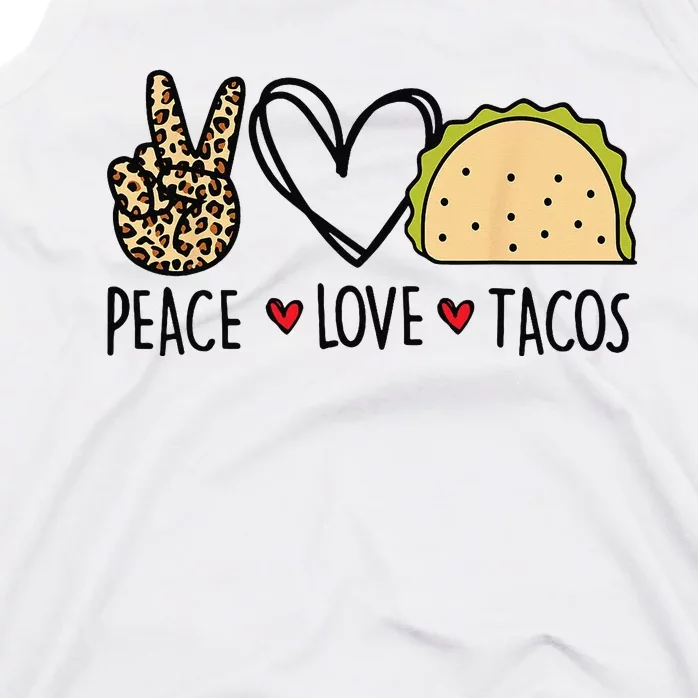 Peace Love Tacos Cinco De Mayo Gifts for Mexican Tank Top