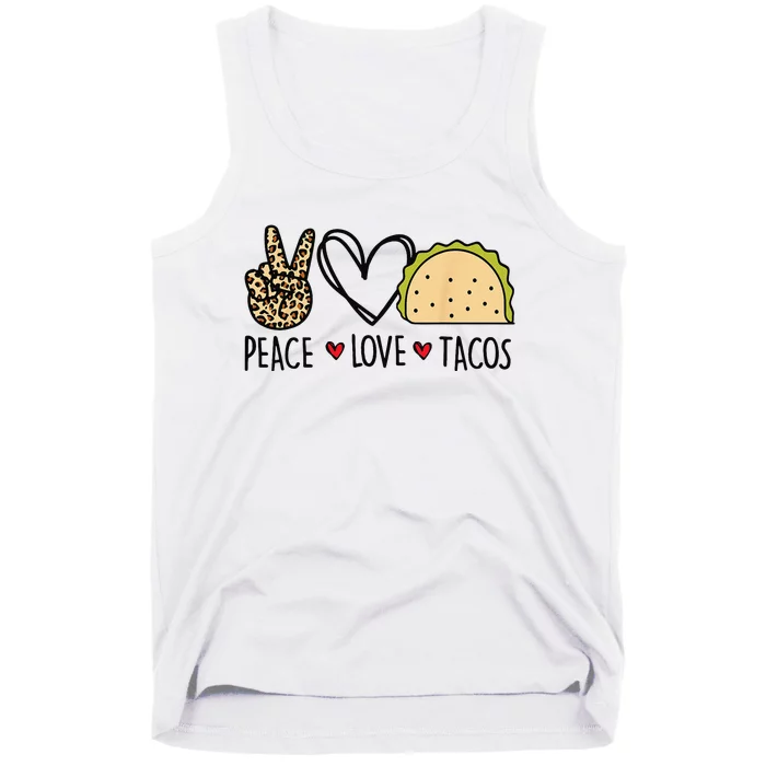 Peace Love Tacos Cinco De Mayo Gifts for Mexican Tank Top