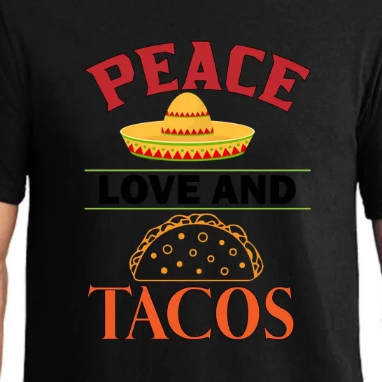 Peace Love Tacos Cute Taco Tuesday Mexican Food Lovers Pajama Set