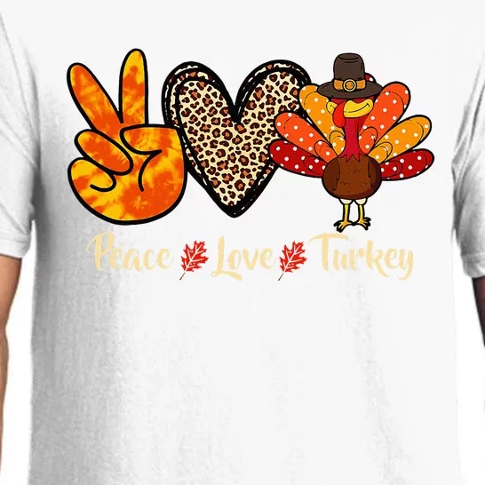 Peace Love Turkey Little Pilgrim Thanksgiving Pajama Set