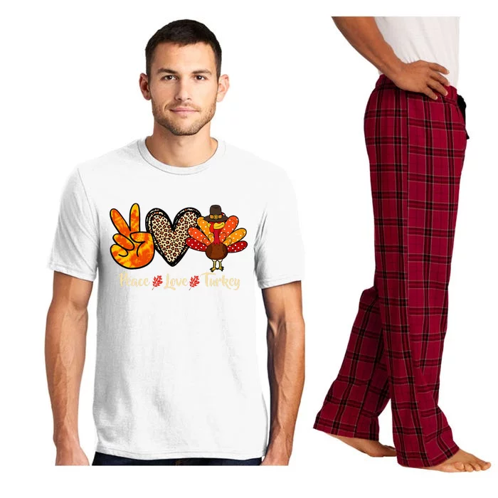 Peace Love Turkey Little Pilgrim Thanksgiving Pajama Set