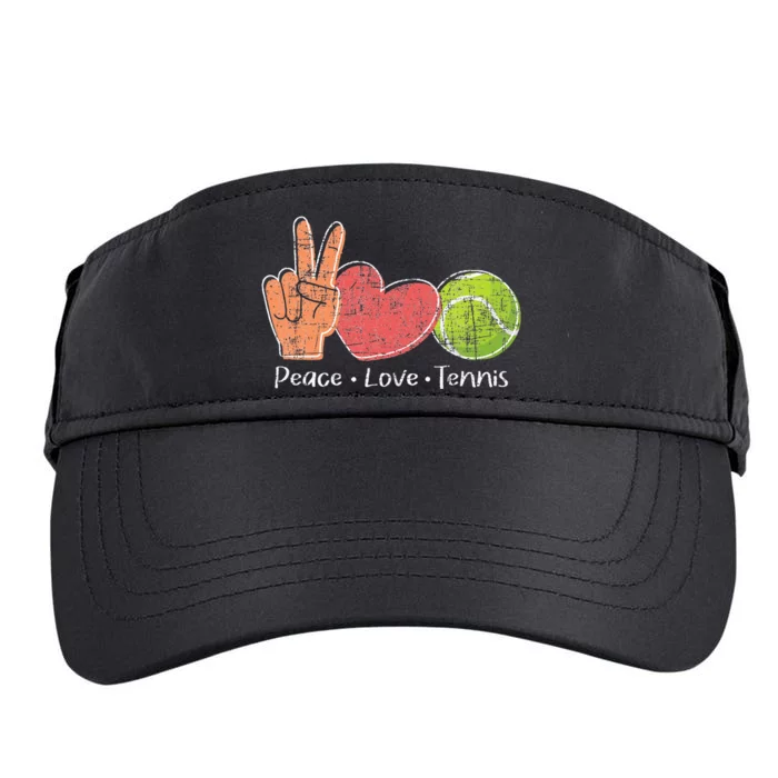 Peace Love Tennis Tournament Player Adult Drive Performance Visor