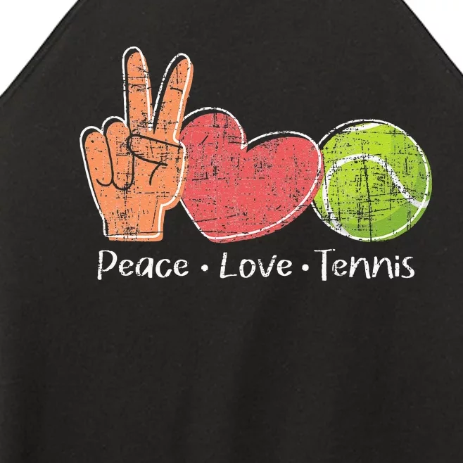 Peace Love Tennis Tournament Player Women’s Perfect Tri Rocker Tank