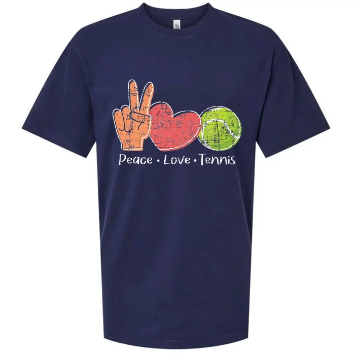 Peace Love Tennis Tournament Player Sueded Cloud Jersey T-Shirt