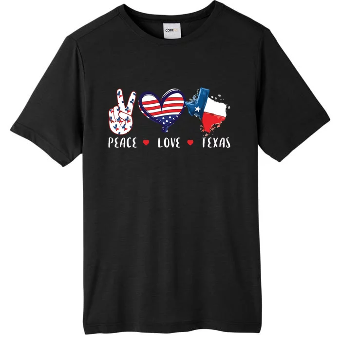 Peace Love Texas Flag Grown Souvenirs ChromaSoft Performance T-Shirt