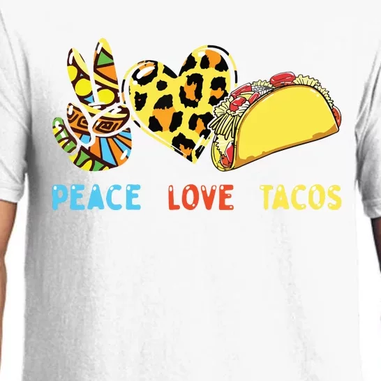 Peace Love Tacos Cute Taco Tuesday Mexican Food Lovers Pajama Set