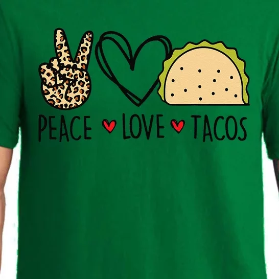 Peace Love Tacos Cinco De Mayo Gifts For Mexican Pajama Set