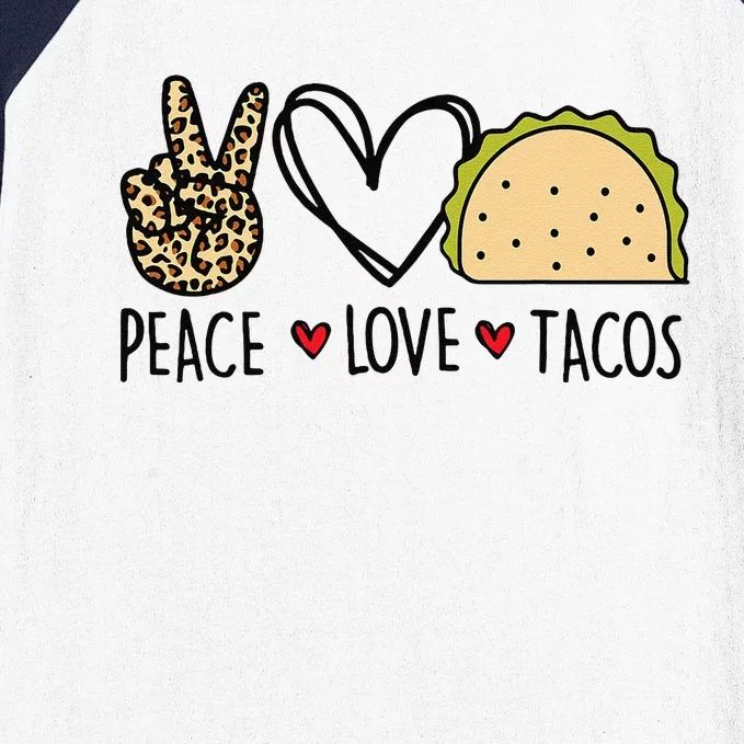 Peace Love Tacos Cinco De Mayo Gifts For Mexican Baseball Sleeve Shirt