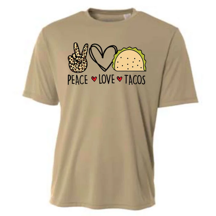 Peace Love Tacos Cinco De Mayo Gifts For Mexican Cooling Performance Crew T-Shirt