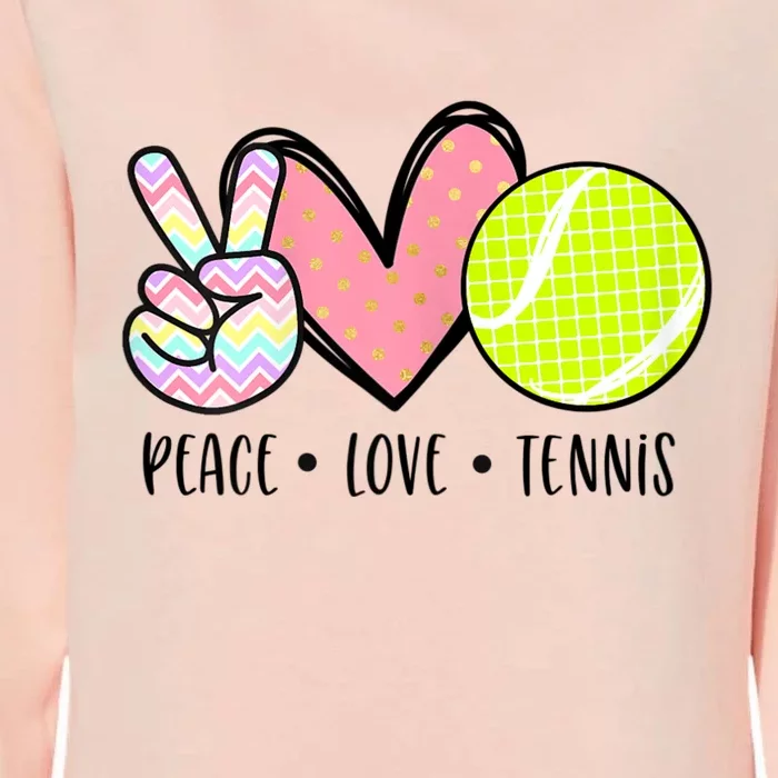 Peace Love Tennis Cute For Teen Little Girl Womens California Wash Sweatshirt