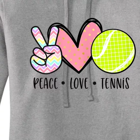 Peace Love Tennis Cute For Teen Little Girl Women's Pullover Hoodie