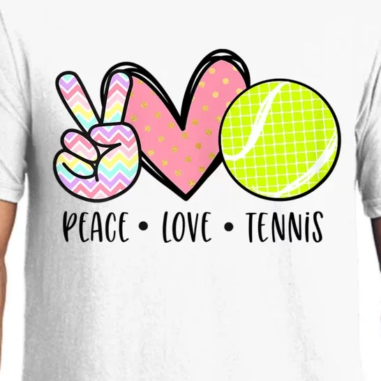 Peace Love Tennis Cute For Teen Little Girl Pajama Set