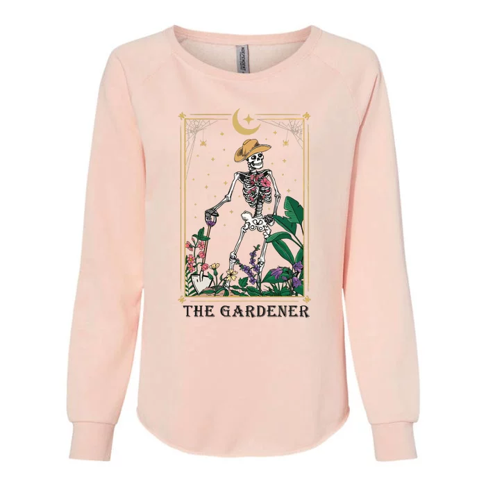 Plant Lover Tarot Card Mom Gardening Womens California Wash Sweatshirt