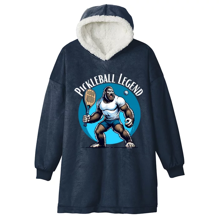 Pickleball Lover Team Bigfoot Funny Pickleball Legend Meaningful Gift Hooded Wearable Blanket