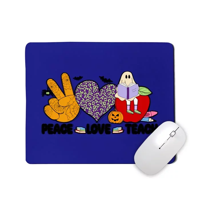 Peace Love Teach Teacher Halloween Costume For Men Gift Mousepad