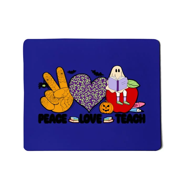 Peace Love Teach Teacher Halloween Costume For Men Gift Mousepad