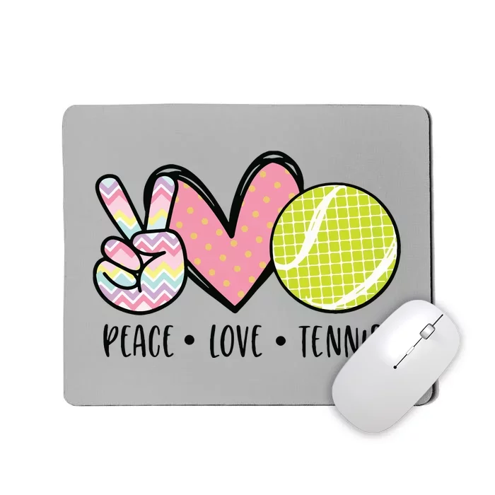 Peace Love Tennis Cute Design Mousepad