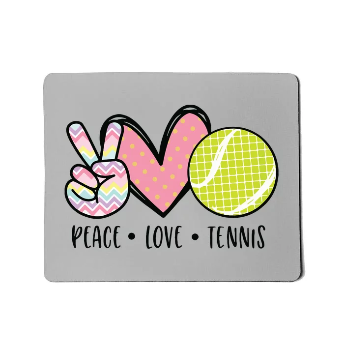 Peace Love Tennis Cute Design Mousepad