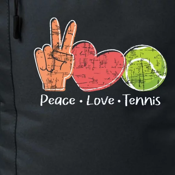 Peace Love Tennis Tournament Player Daily Commute Backpack