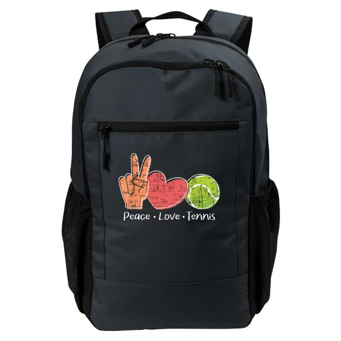 Peace Love Tennis Tournament Player Daily Commute Backpack