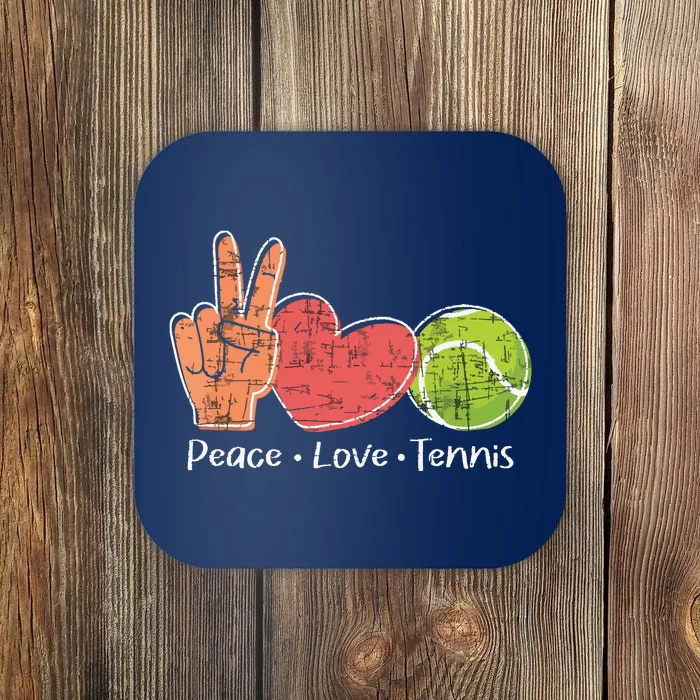 Peace Love Tennis Tournament Player Coaster