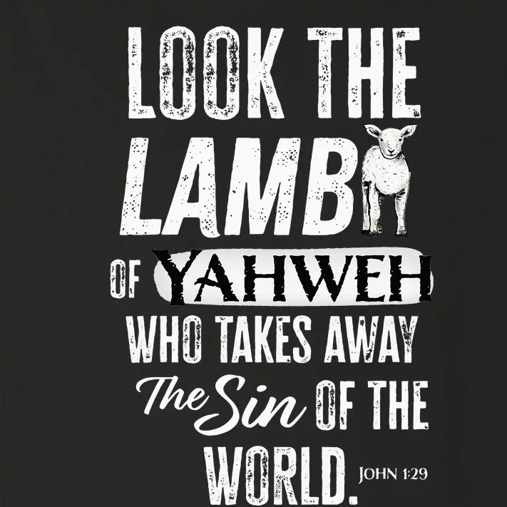 Passover Look the Lamb of Yahweh Yeshua Messianic Hebrew Toddler Long Sleeve Shirt