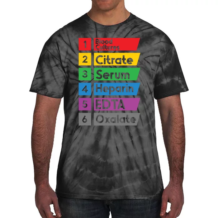 Phlebotomy Lab Technician Order Of Draw Phlebotomist Tie-Dye T-Shirt