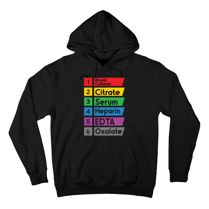 Phlebotomy Lab Technician Order Of Draw Phlebotomist Tall Hoodie