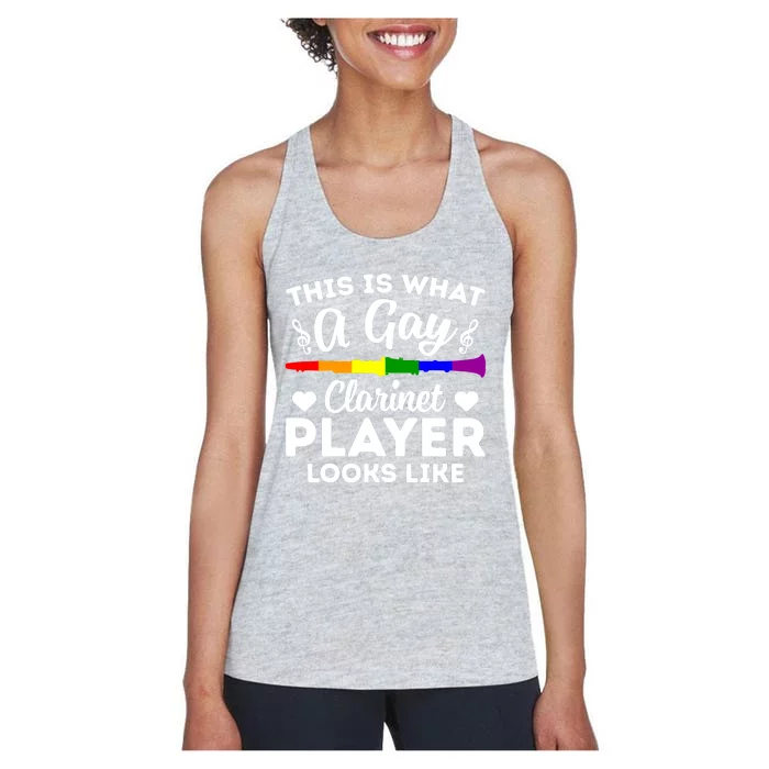 Pride LGBT This Is What A Gay Clarinet Player Looks Like Women's Racerback Tank