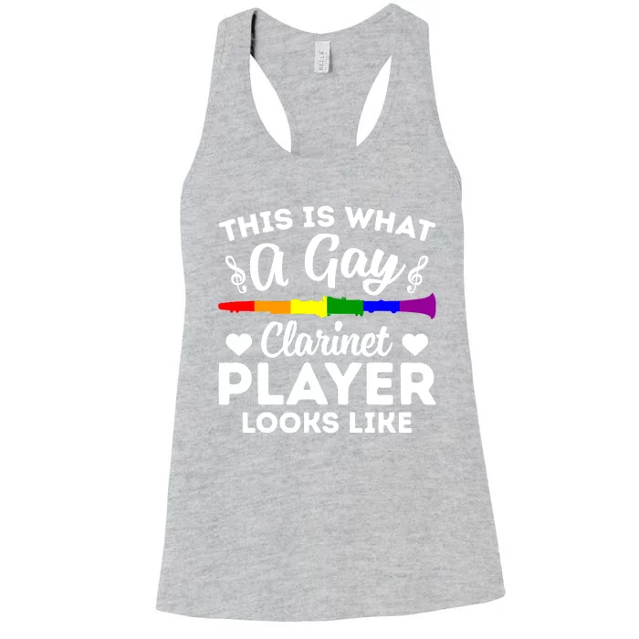 Pride LGBT This Is What A Gay Clarinet Player Looks Like Women's Racerback Tank