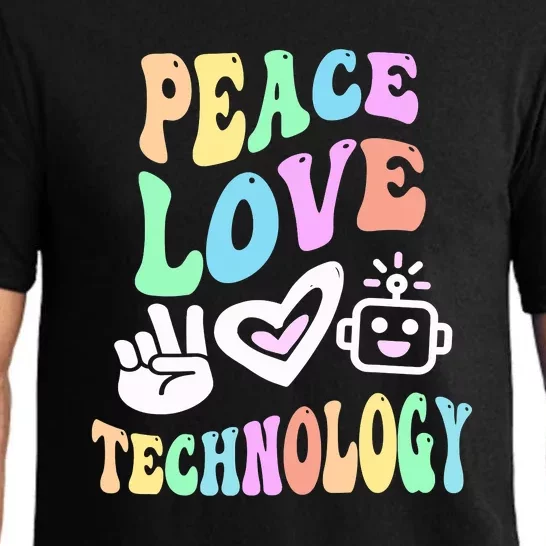 PEACE LOVE TECHNOLOGY Teacher Groovy School Pajama Set