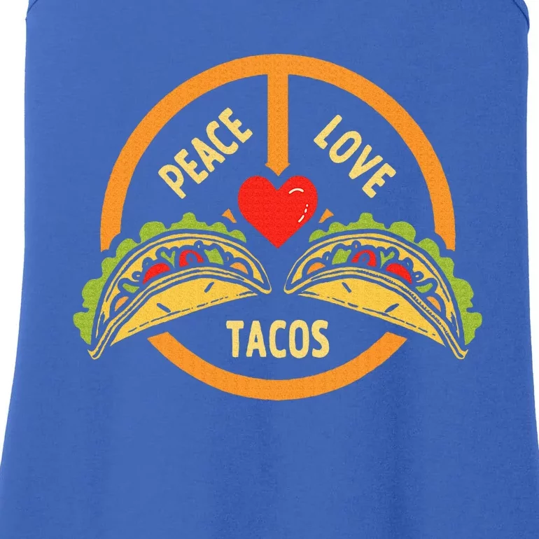 Peace Love Tacos Cinco De Mayo Mexican Fiesta Ladies Essential Tank