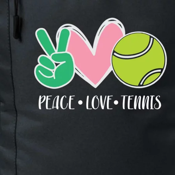 Peace Love Tennis Sports Athlete Ball Game Player Gift Daily Commute Backpack