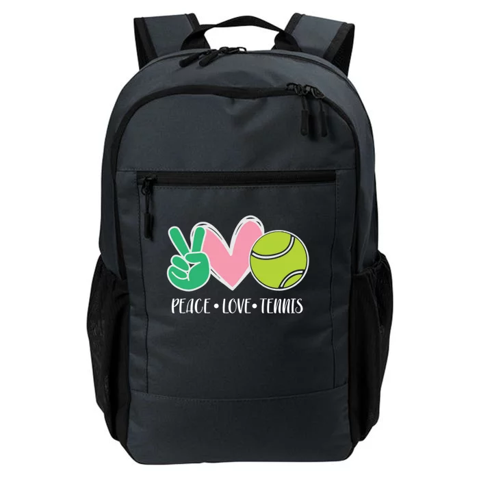 Peace Love Tennis Sports Athlete Ball Game Player Gift Daily Commute Backpack