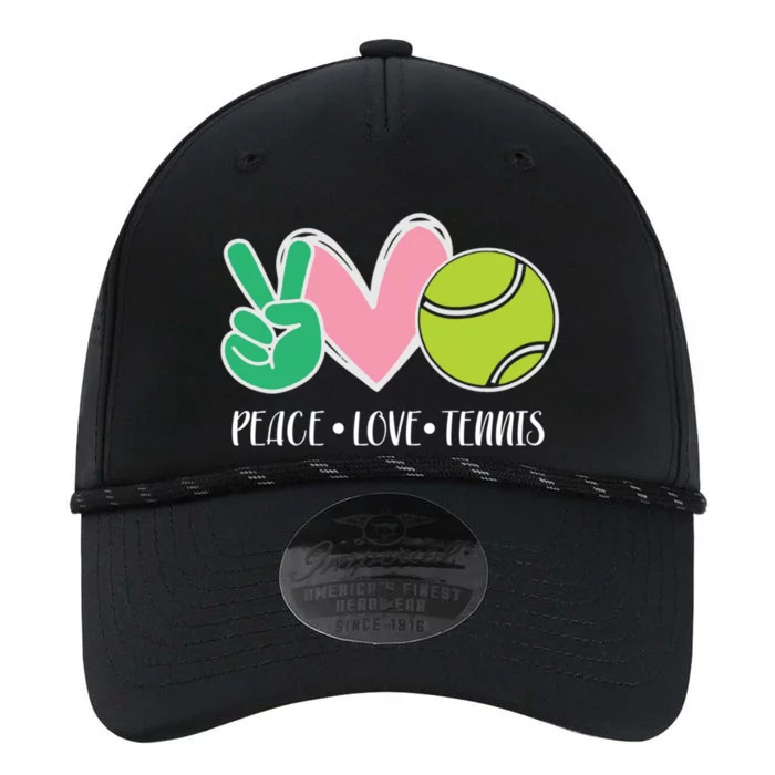 Peace Love Tennis Sports Athlete Ball Game Player Gift Performance The Dyno Cap