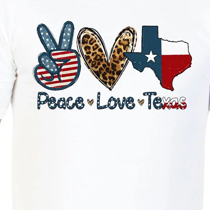 Peace Love Texas TX Texas Flag Funny City Home Roots Comfort Colors T-Shirt