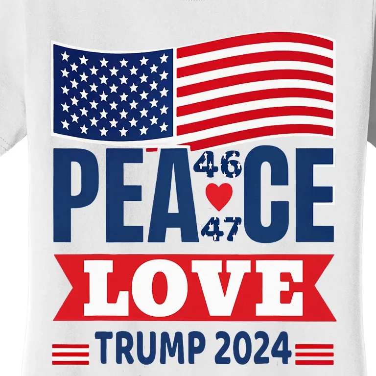 Peace Love Trump 2024 Women's T-Shirt