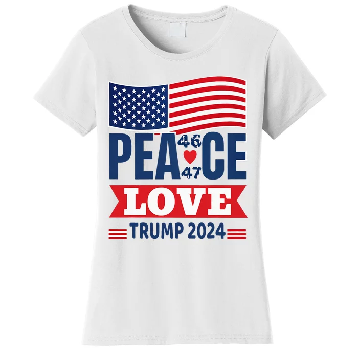 Peace Love Trump 2024 Women's T-Shirt