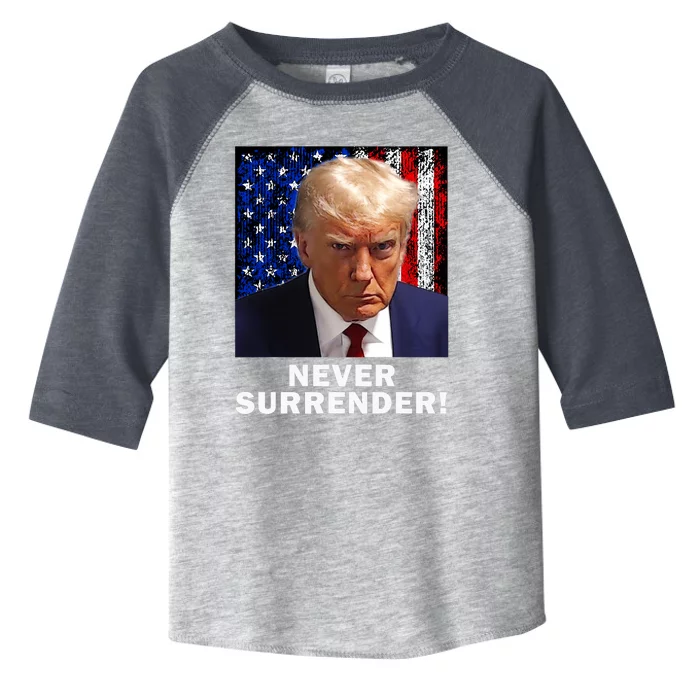 President Legend Trump 2024 Mugshot Never Surrender Toddler Fine Jersey T-Shirt