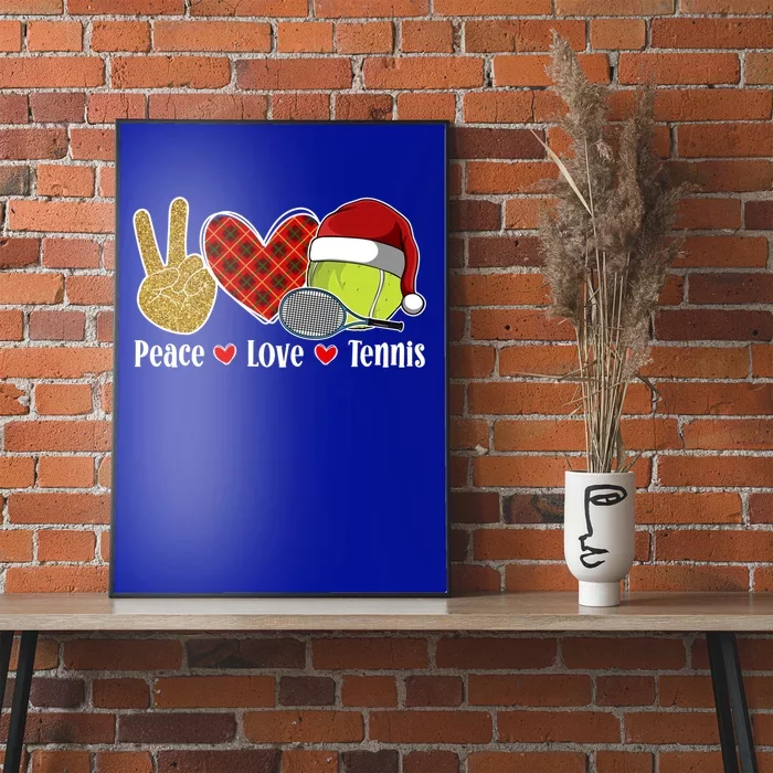 Peace Love Tennis Christmas Tennis Player Xmas Party Cool Gift Poster