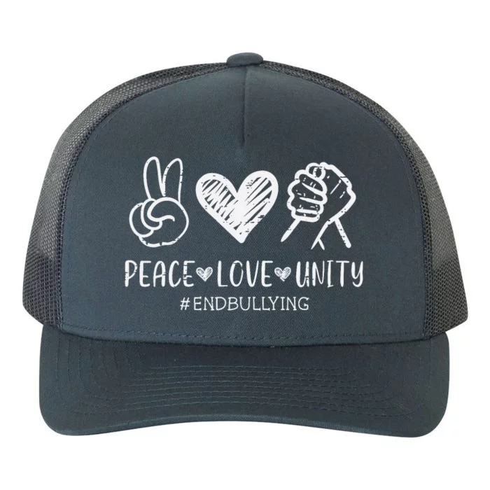 Peace Love Unity Orange Anti Bullying Unity Day Kids Yupoong Adult 5-Panel Trucker Hat