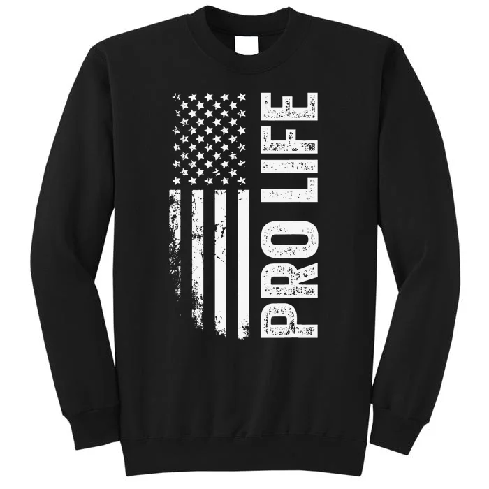 Pro Life Us Flag Sweatshirt